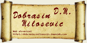 Dobrašin Milošević vizit kartica